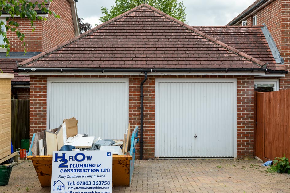 Garage conversion Horndean before